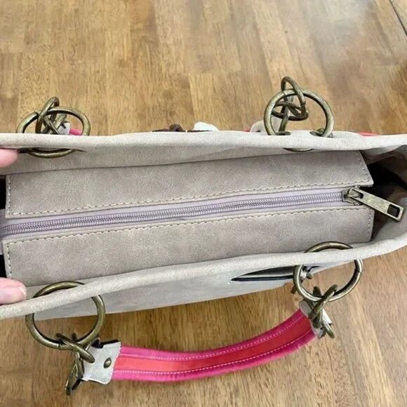 Boho Dreamcatcher Handbag Rustic Western Studded Shoulder Purse Bag - Picture 12 of 15